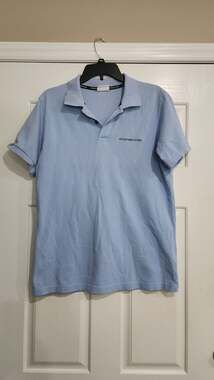 Porsche Design Driver's Selection Light Blue Polo Shirt Size US S